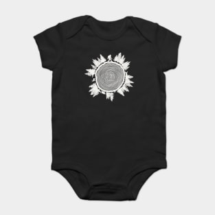 Bigfoot tree ring (white) Baby Bodysuit